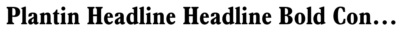 Plantin Headline Headline Bold Condensed image